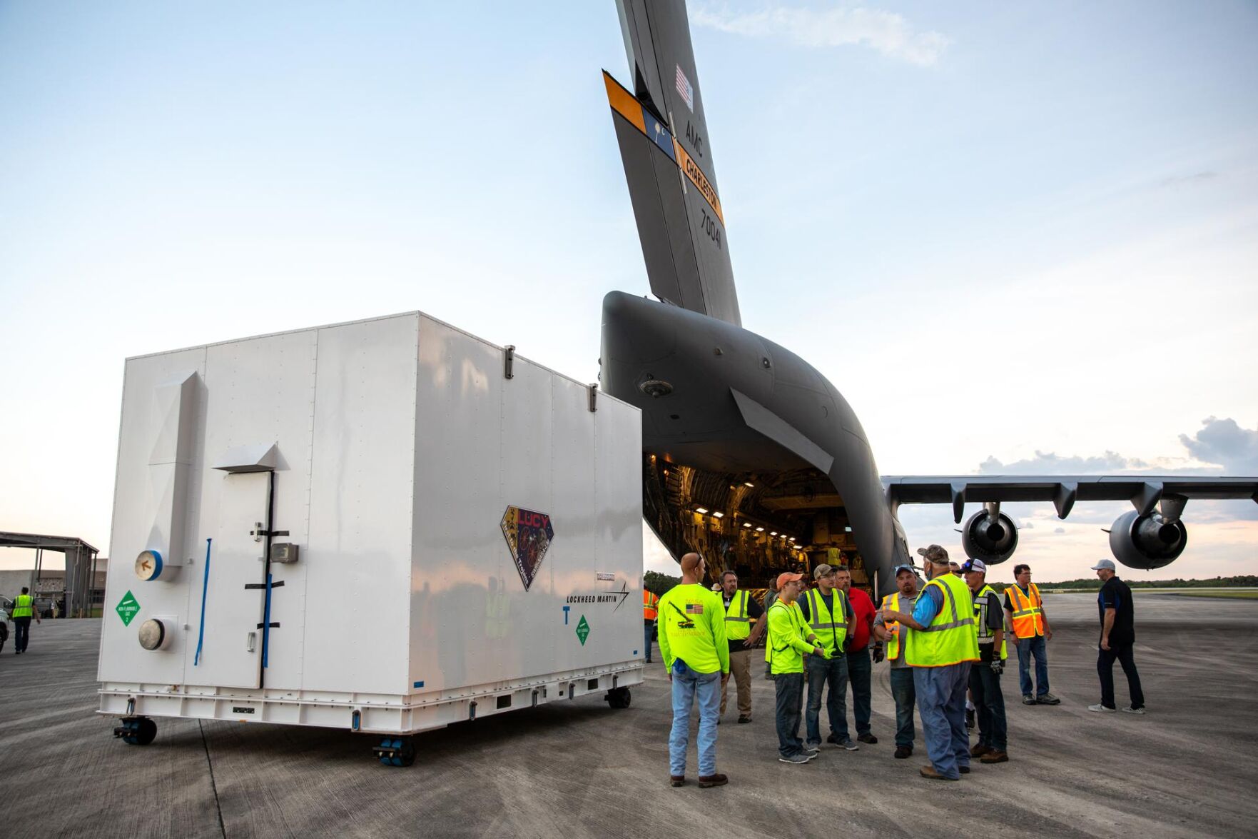 LUCY cargo removed from plane